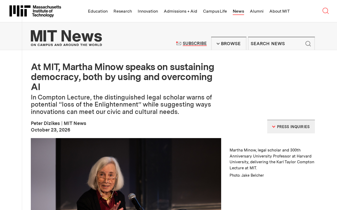 MIT Lecture: Legal Scholar on Using AI to Save and Transcend Democracy