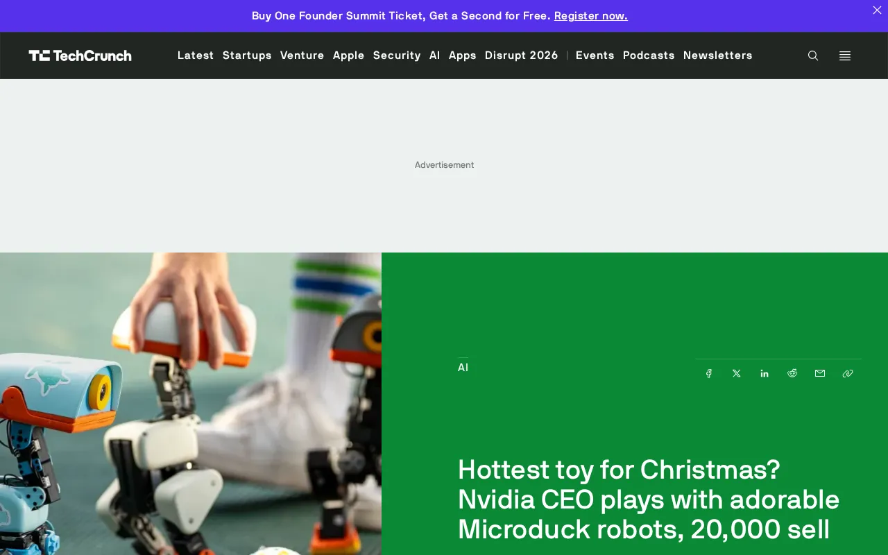The Microduck Robot That Jensen Huang Made Famous: 20,000 Units Sold Out