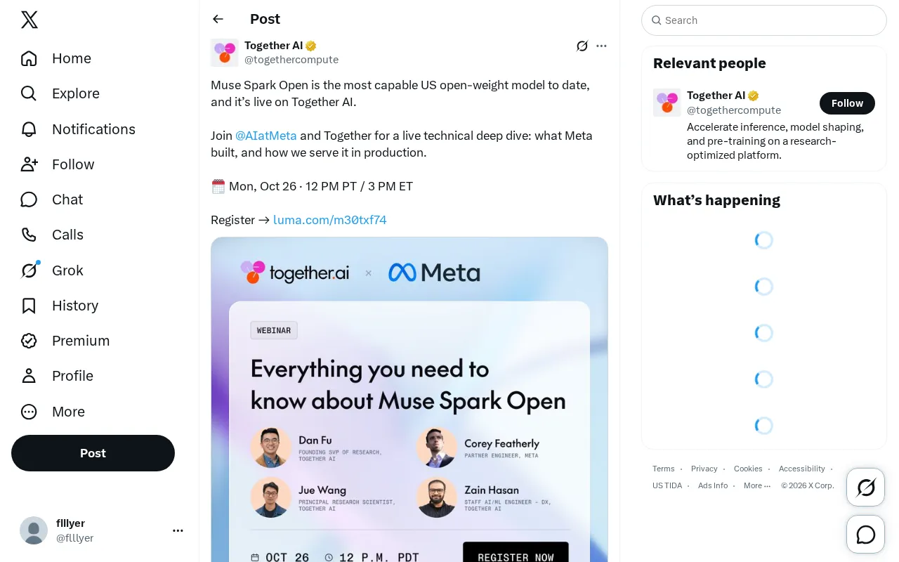 Meta Open-Sources Muse Spark: America's Most Powerful Open-Weight Model Launches on Together AI
