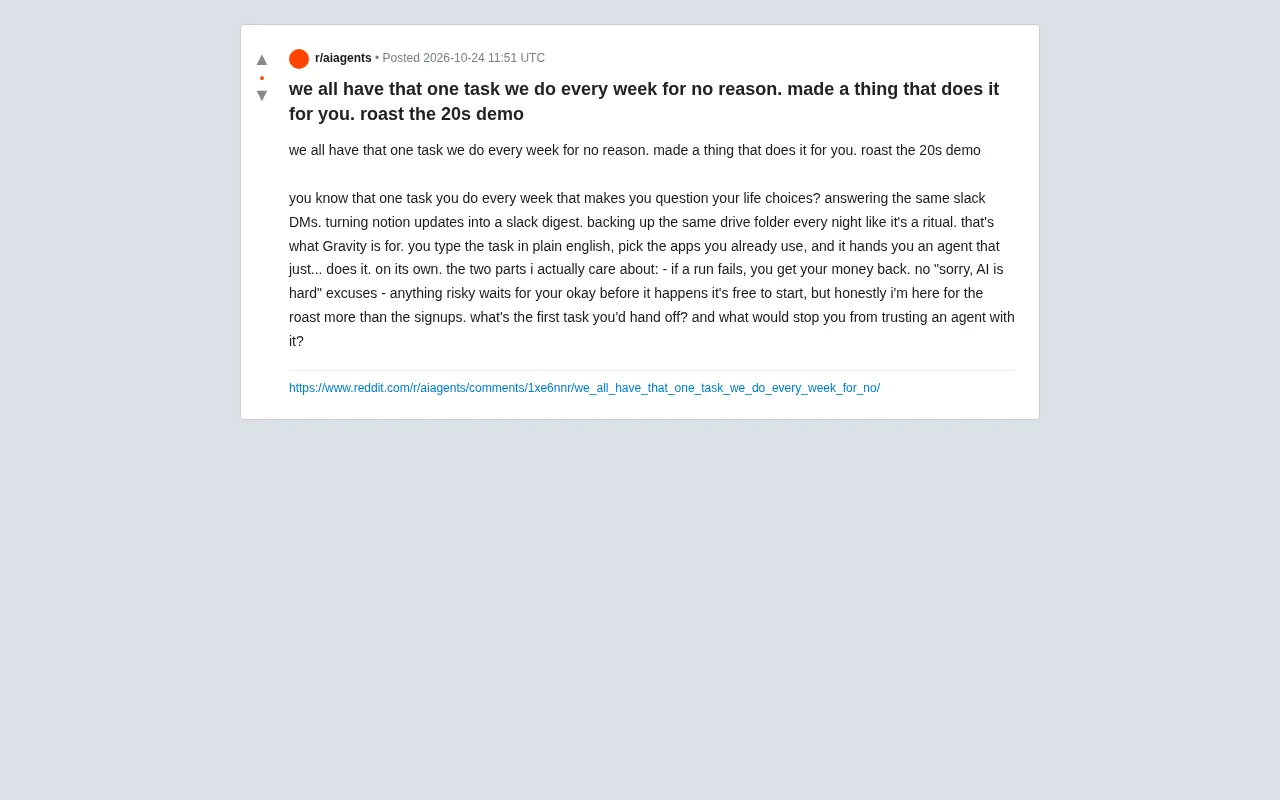 Gravity: Natural-Language Weekly Task Automation — Can It Really Promise a Refund on Failure?