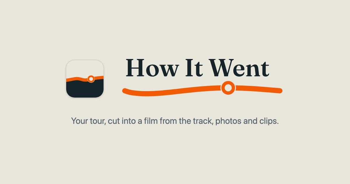 How It Went: Turning GPS Tracks, Photos, and Videos into a Short Film