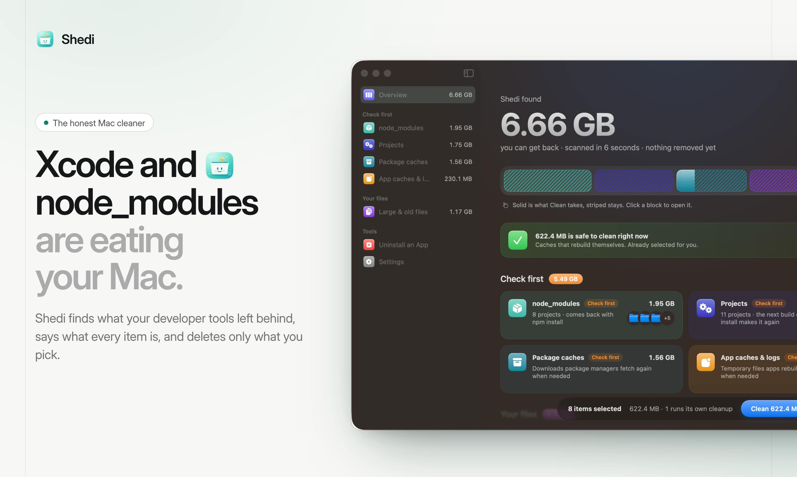 Shedi:一键清理Xcode、Docker和node_modules占用的Mac空间