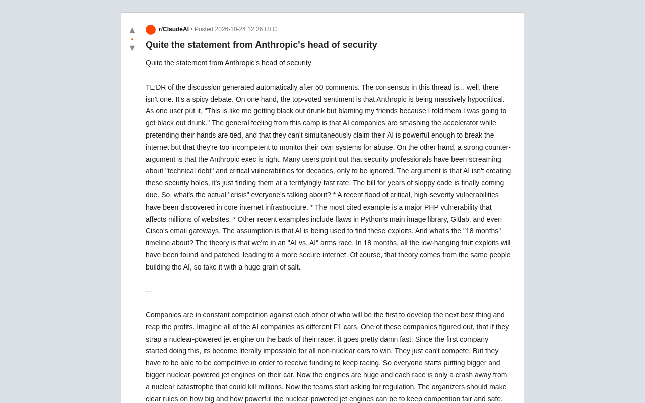 Anthropic Security Chief's Remarks Spark Debate: Is AI a Security Crisis or a Scapegoat?