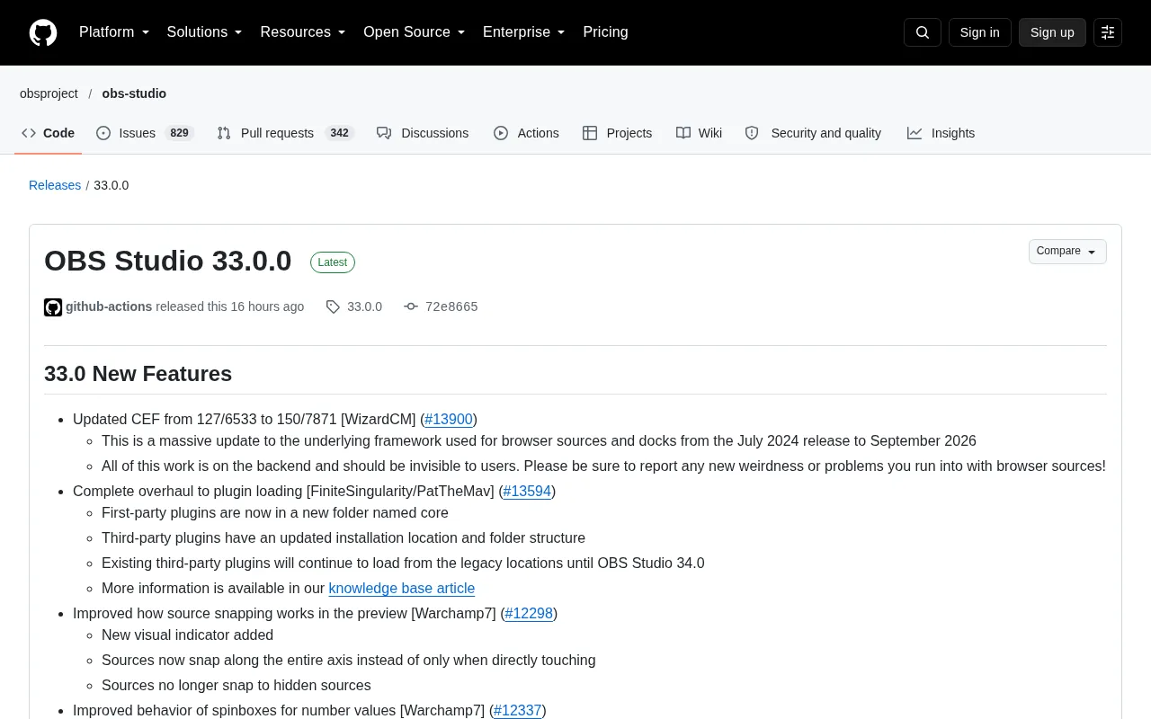 OBS Studio 33 Released: A Major Update for the Live Streaming Tool