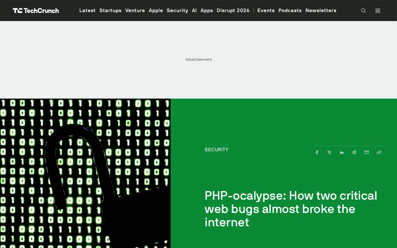 Two Critical PHP Vulnerabilities Nearly Took Down the Internet: A Warning About the Fragility of the Web's Foundation