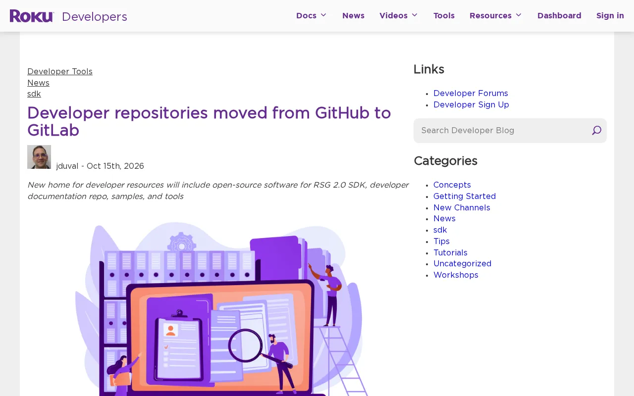 Roku Developer Repositories Migrate to GitLab: Platform Strategy or Developer Experience Compromise?