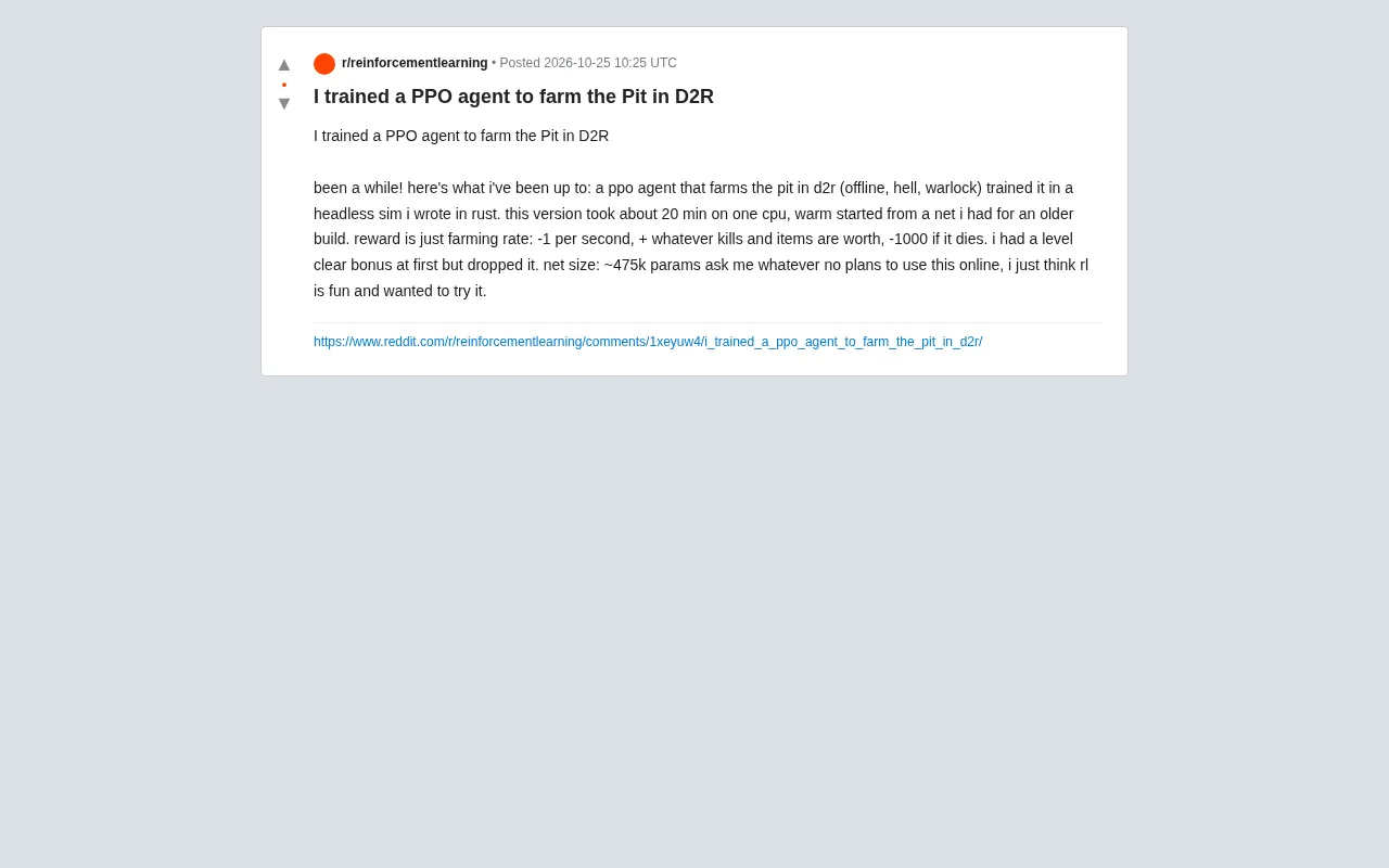 用Rust写模拟器训练PPO智能体刷暗黑2重制版深渊