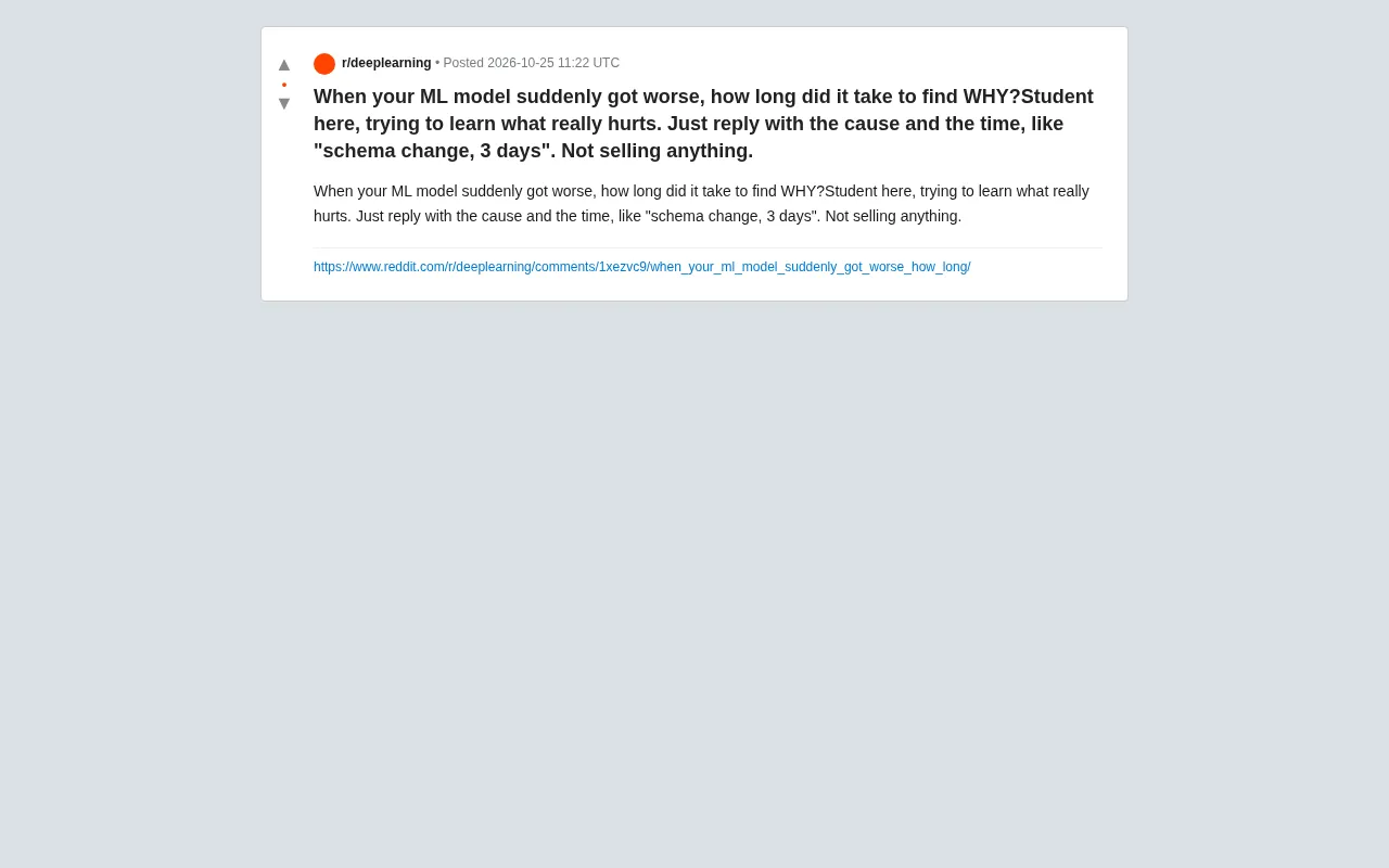 Model Suddenly Got Worse? Reddit Discusses the Truth Behind Troubleshooting and How Long It Takes
