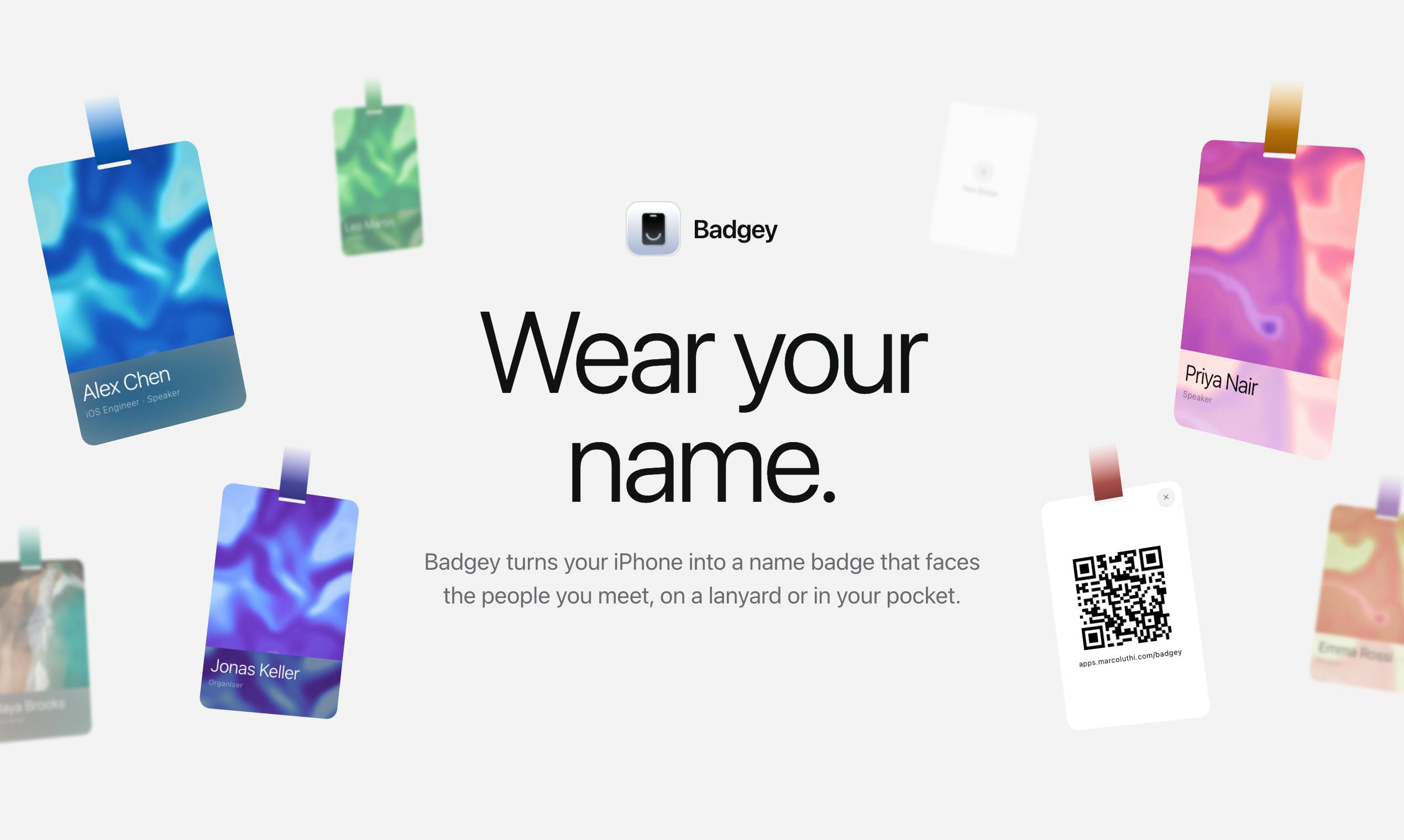 Badgey: The Social Power Tool That Turns Your iPhone Into a Rotating Name Badge