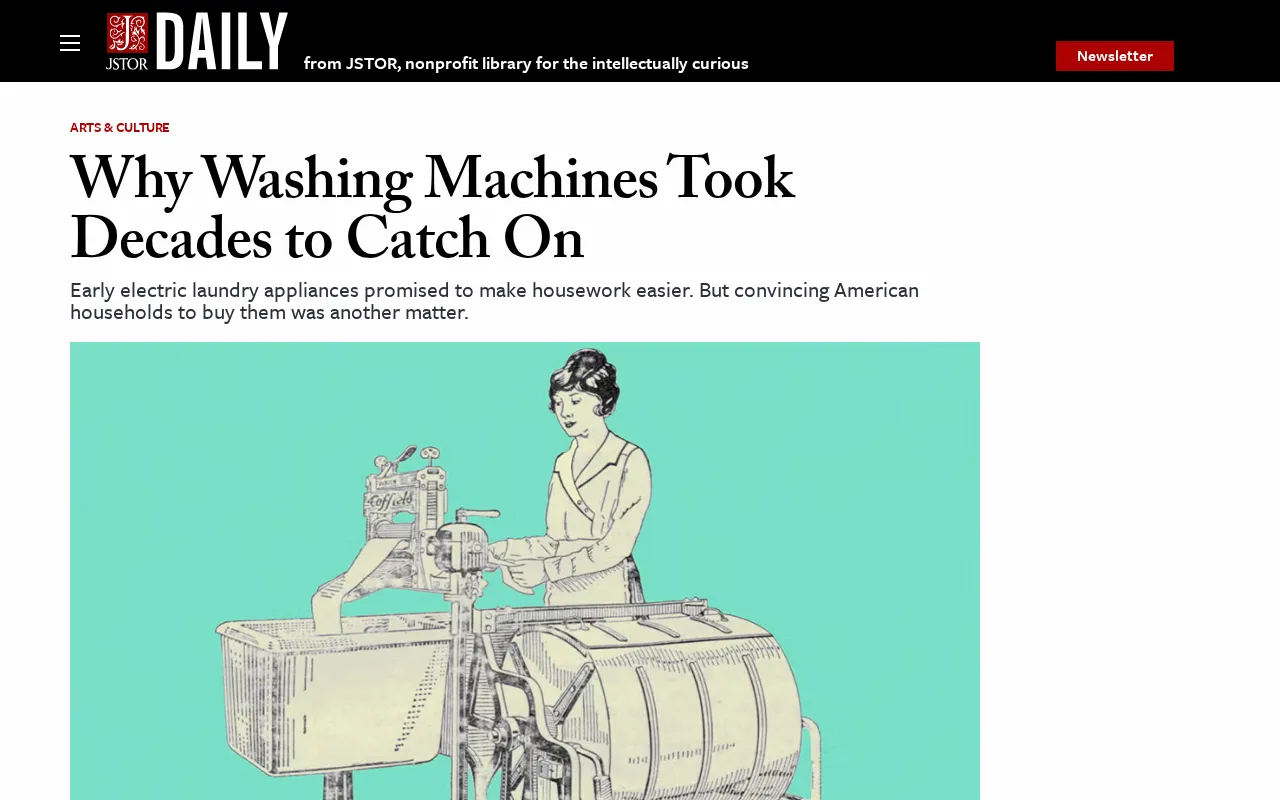Why Did Washing Machines Take Decades to Catch On? Lessons from the Slow Variables of Technology Diffusion