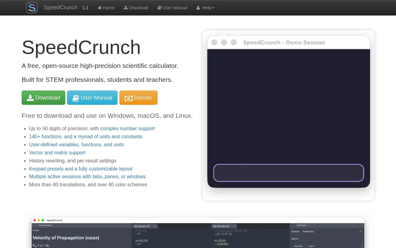 SpeedCrunch 1.1 Released