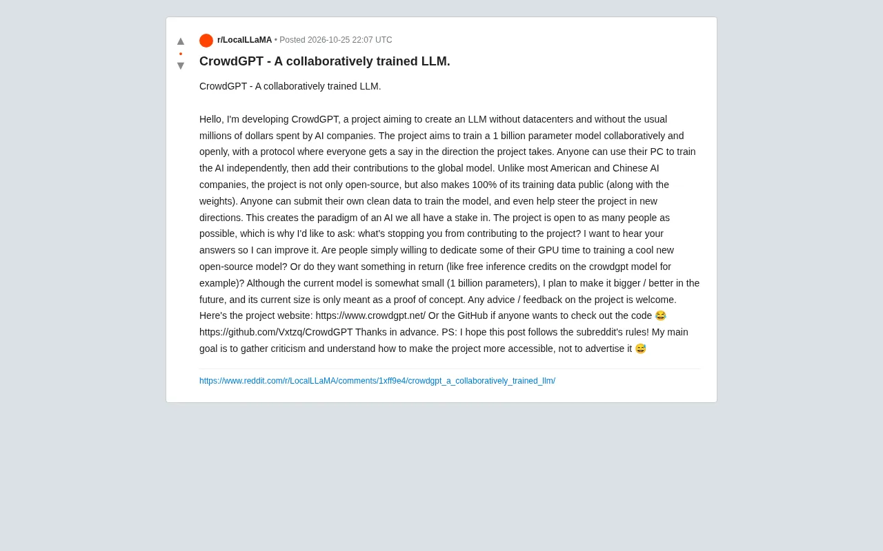 CrowdGPT: The Ambition and Challenges of Decentralized Collaborative LLM Training