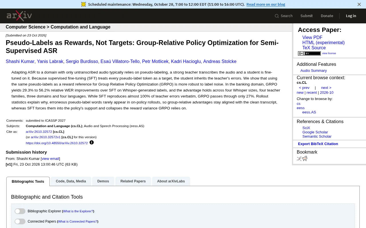 Pseudo-Labels as Rewards, Not Targets: How GRPO Improves Semi-Supervised ASR Robustness
