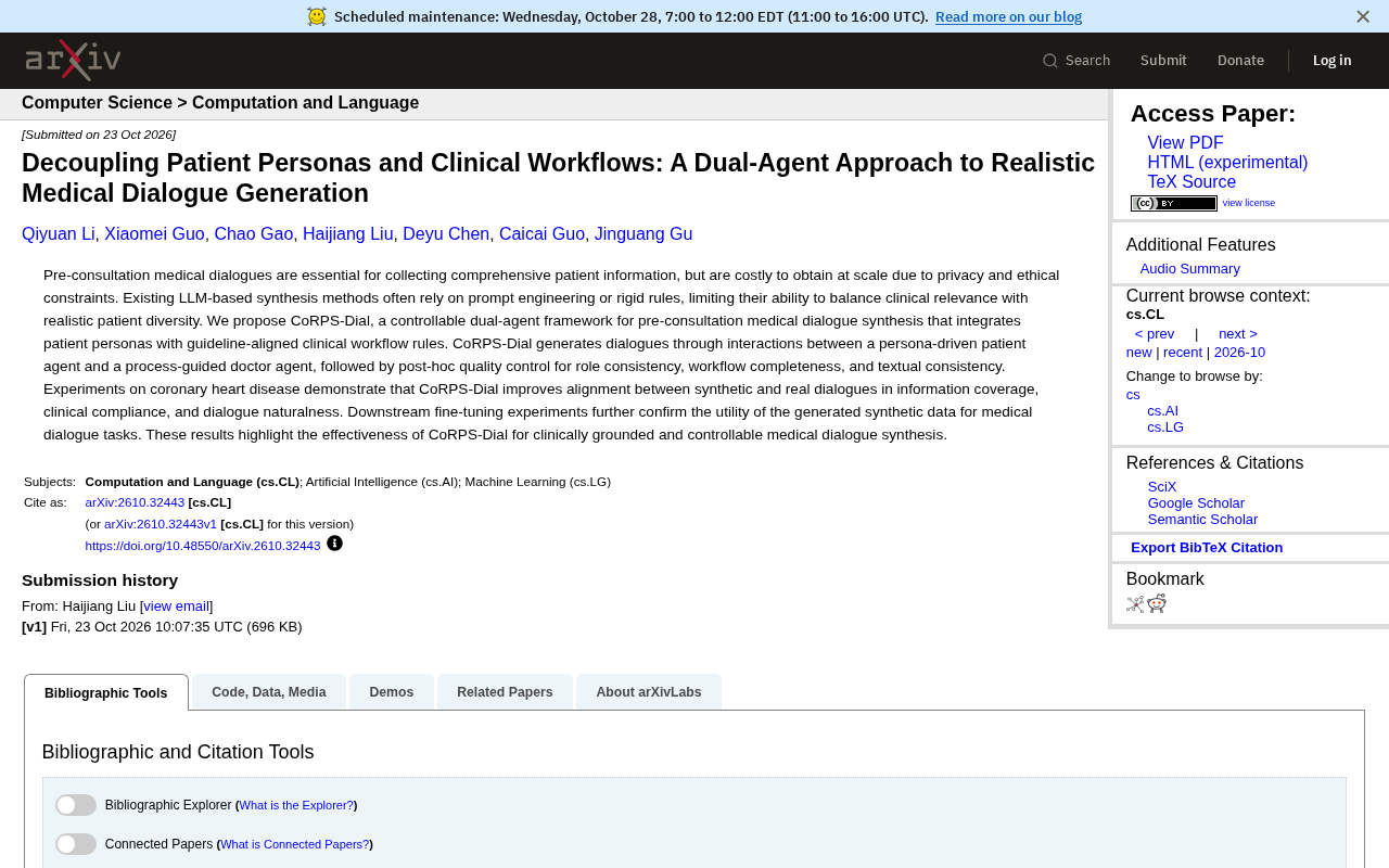 Dual-Agent Architecture Solves Medical Dialogue Synthesis: Decoupling Patient Personas from Clinical Workflows