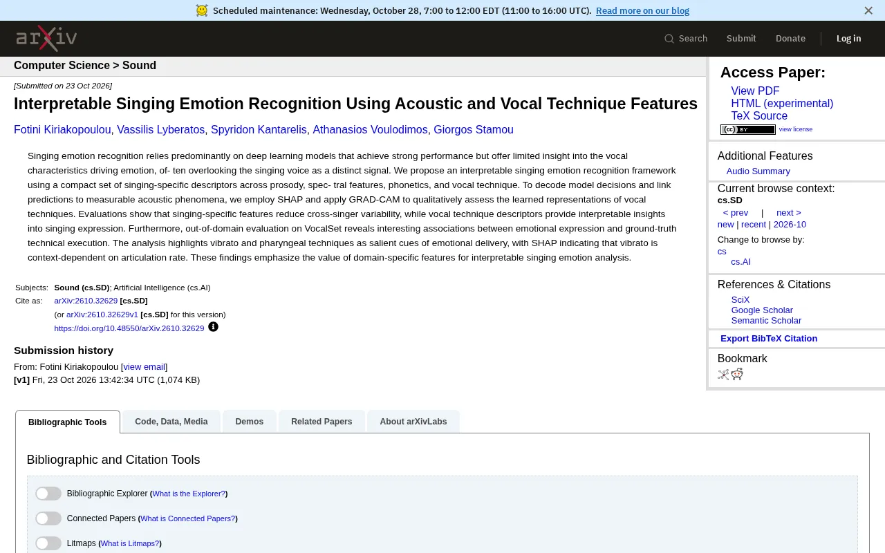 Explainable Singing Voice Emotion Recognition: A New Framework of Acoustic and Vocal Technique Features