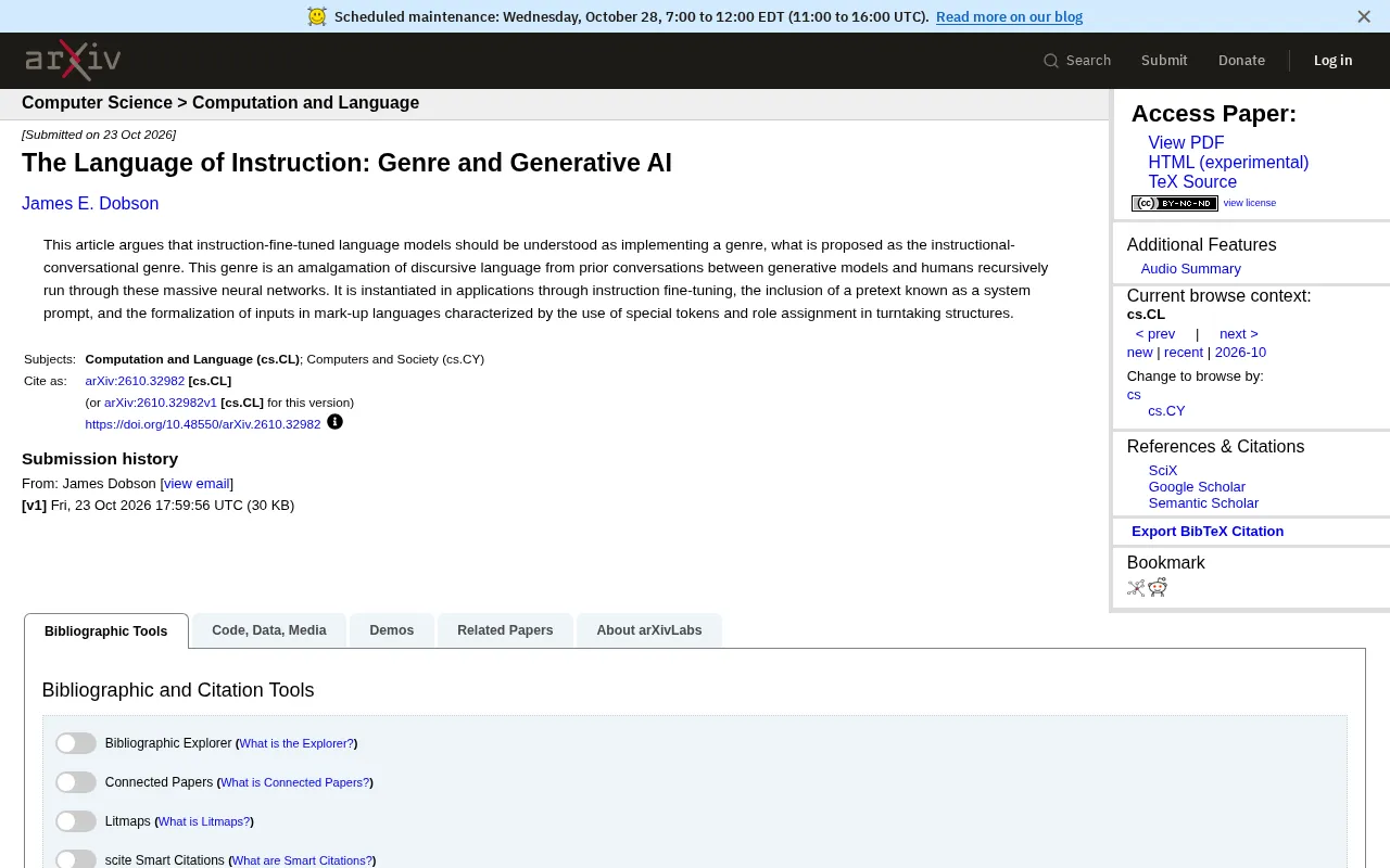 Instruction-Tuned Models Are a New Genre: The Genre Logic of AI Dialogue