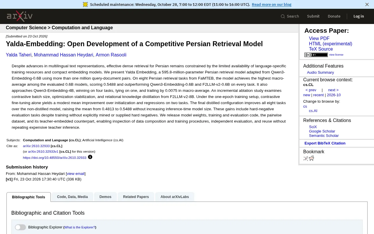 Yalda-Embedding: A Breakthrough in Open-Source Persian Retrieval Models