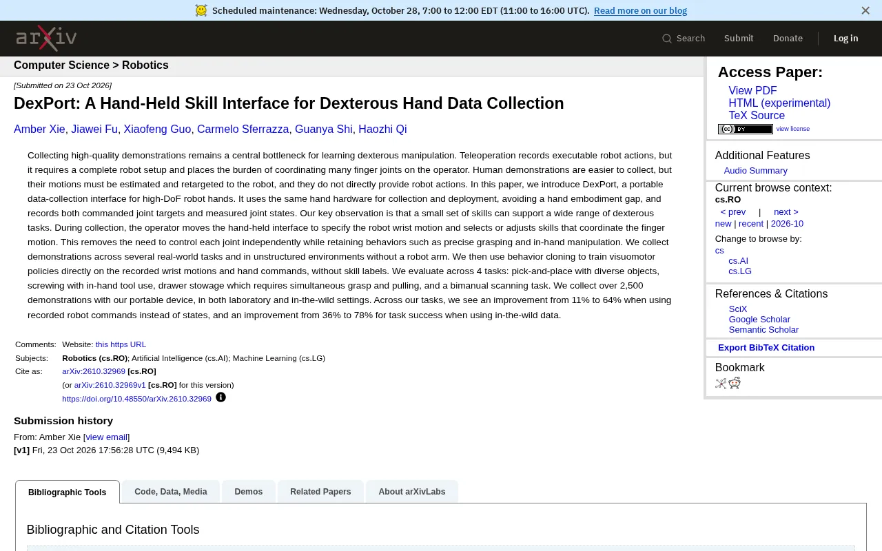 DexPort: How a Handheld Skill Interface Solves Dexterous Hand Data Collection Challenges