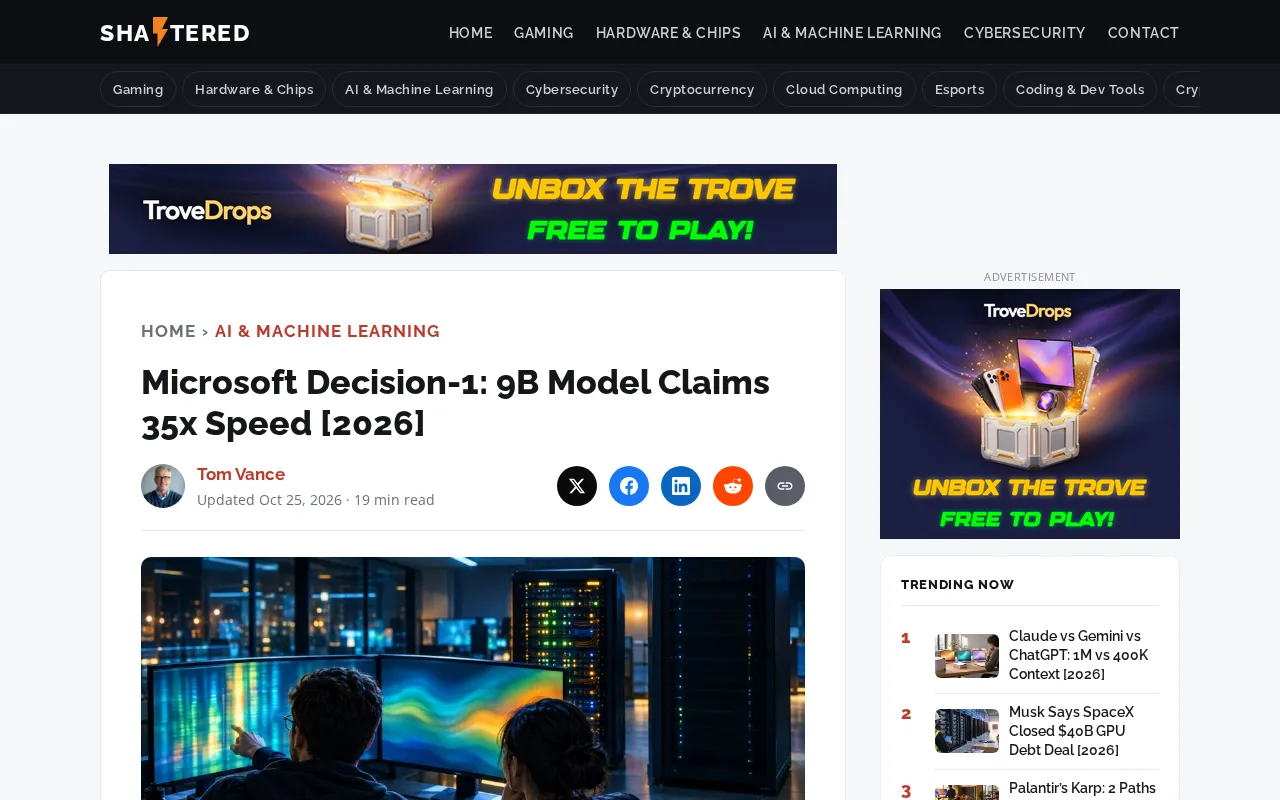 Microsoft Releases 9B Decision Model Decision-1: A Specialized Reasoning Breakthrough Built on Qwen