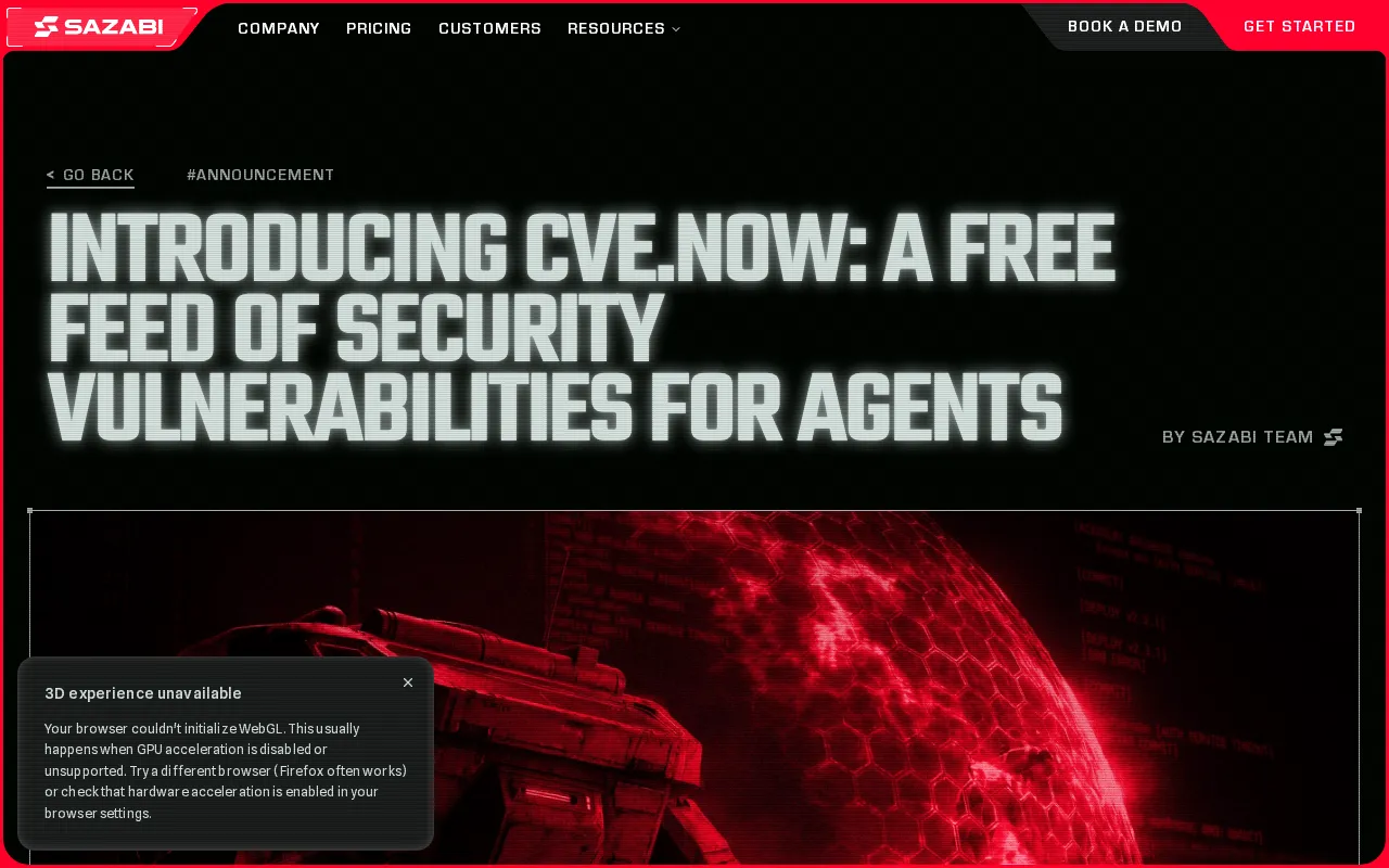 Cve.now: A Free Vulnerability Intelligence Feed for Agents