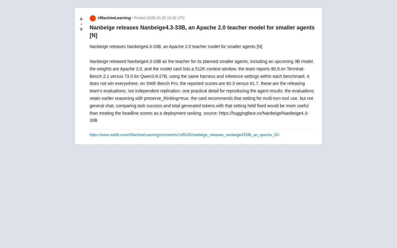 Nanbeige Open-Sources 33B Teacher Model: 512K Context, Agent Capabilities Surpass Qwen