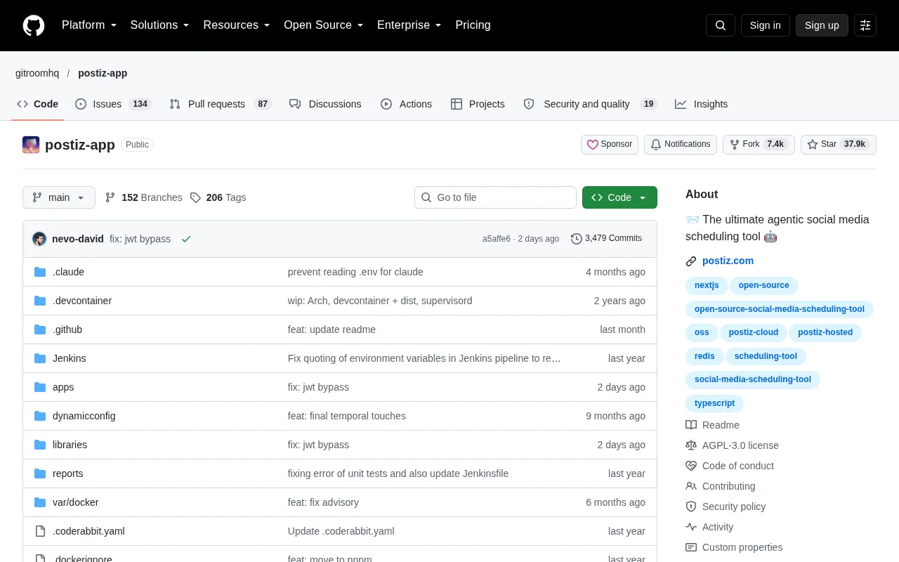 Postiz: An Agent-Driven Social Media Scheduling Tool | GitHub Trending