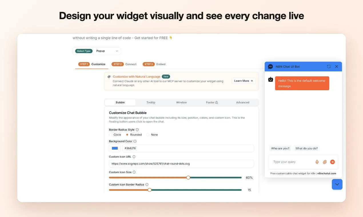 N8N Chat UI: A No-Code Branded Chat Widget Built for n8n