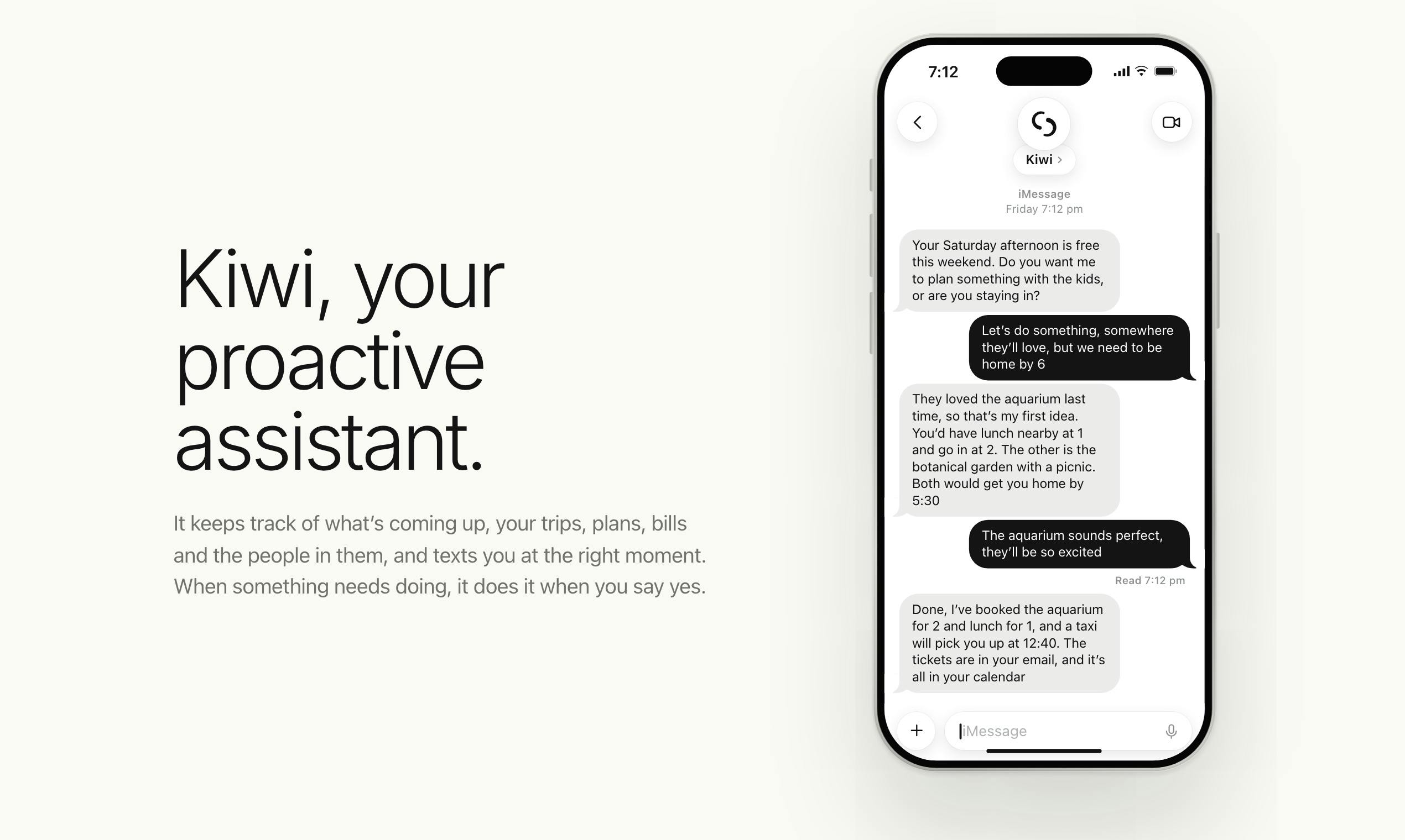 Kiwi: The AI Assistant That Texts You First and Gets Things Done Ahead of Time