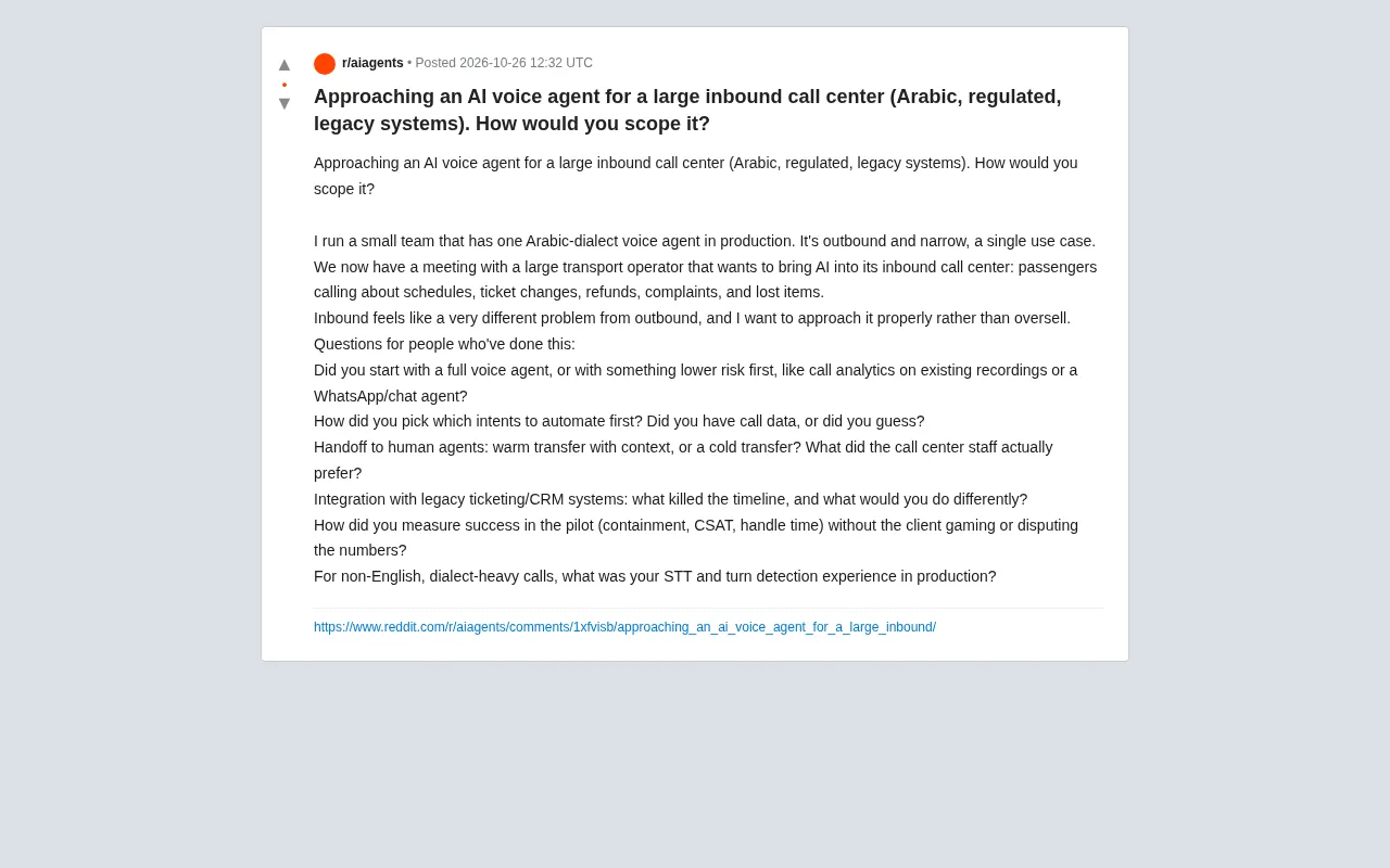 Arabic AI Voice Agents in Large Call Centers: How to Plan Scientifically?