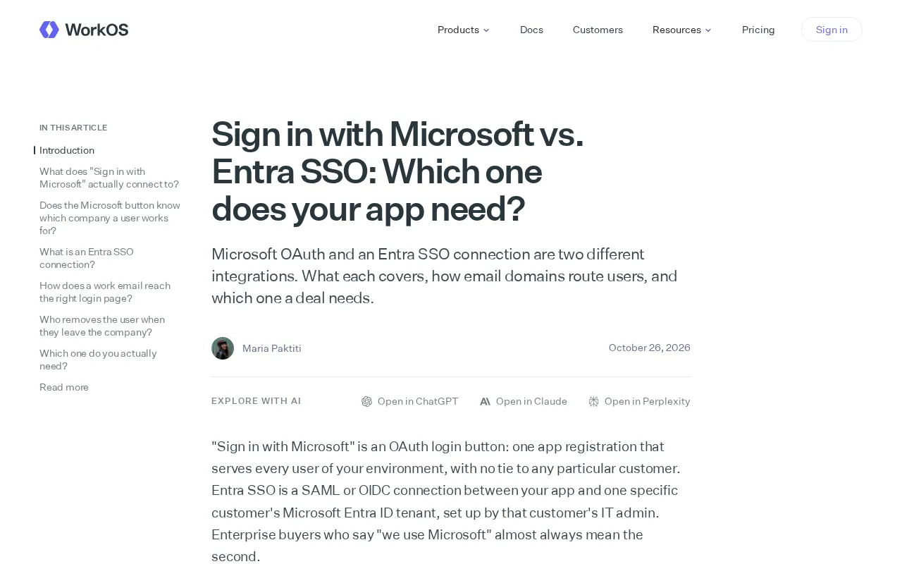 Microsoft Account Login vs Entra SSO: Which Should Your App Choose?