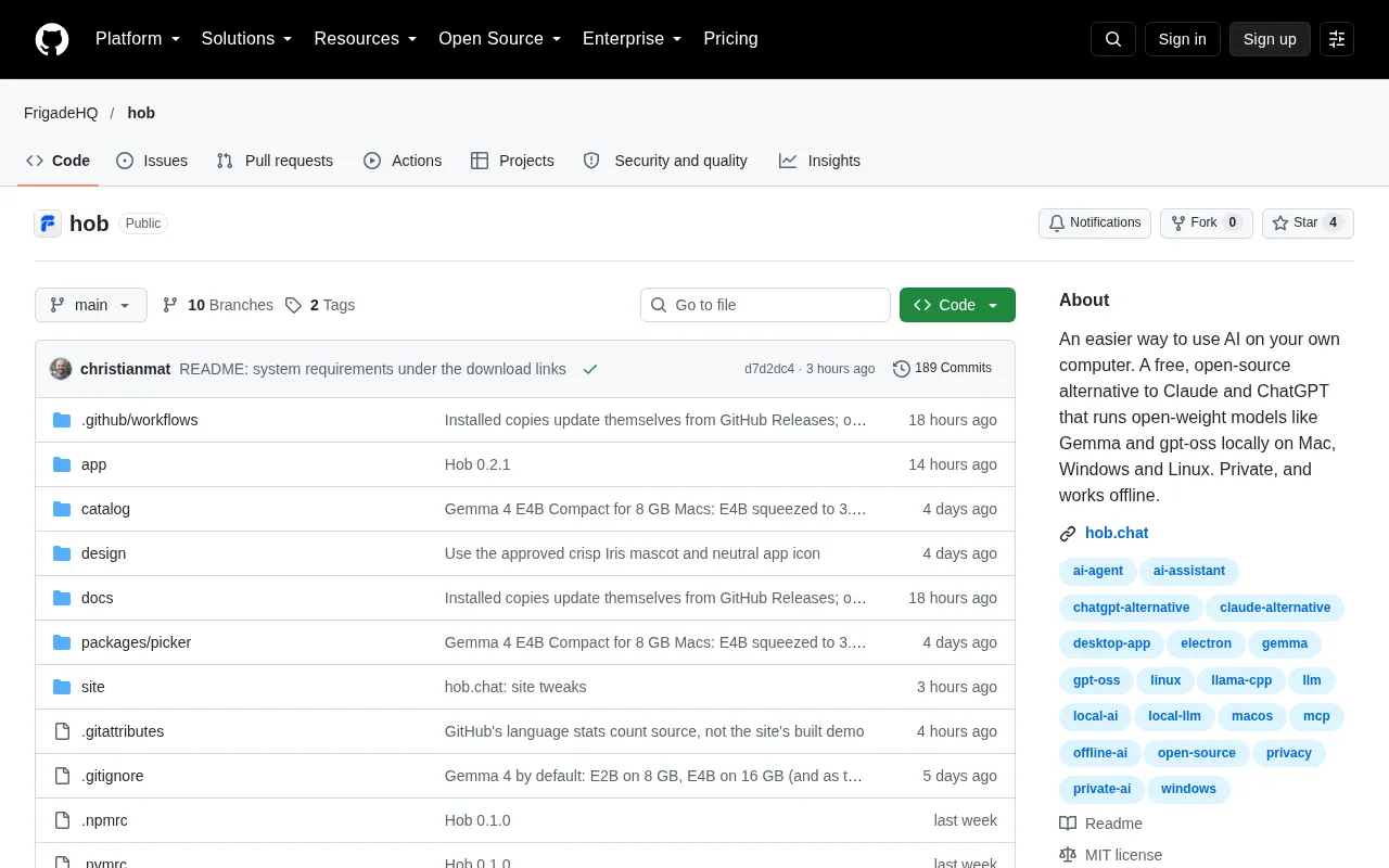 Hob: An Open-Source Local AI Assistant, an Alternative to Claude Cowork and ChatGPT