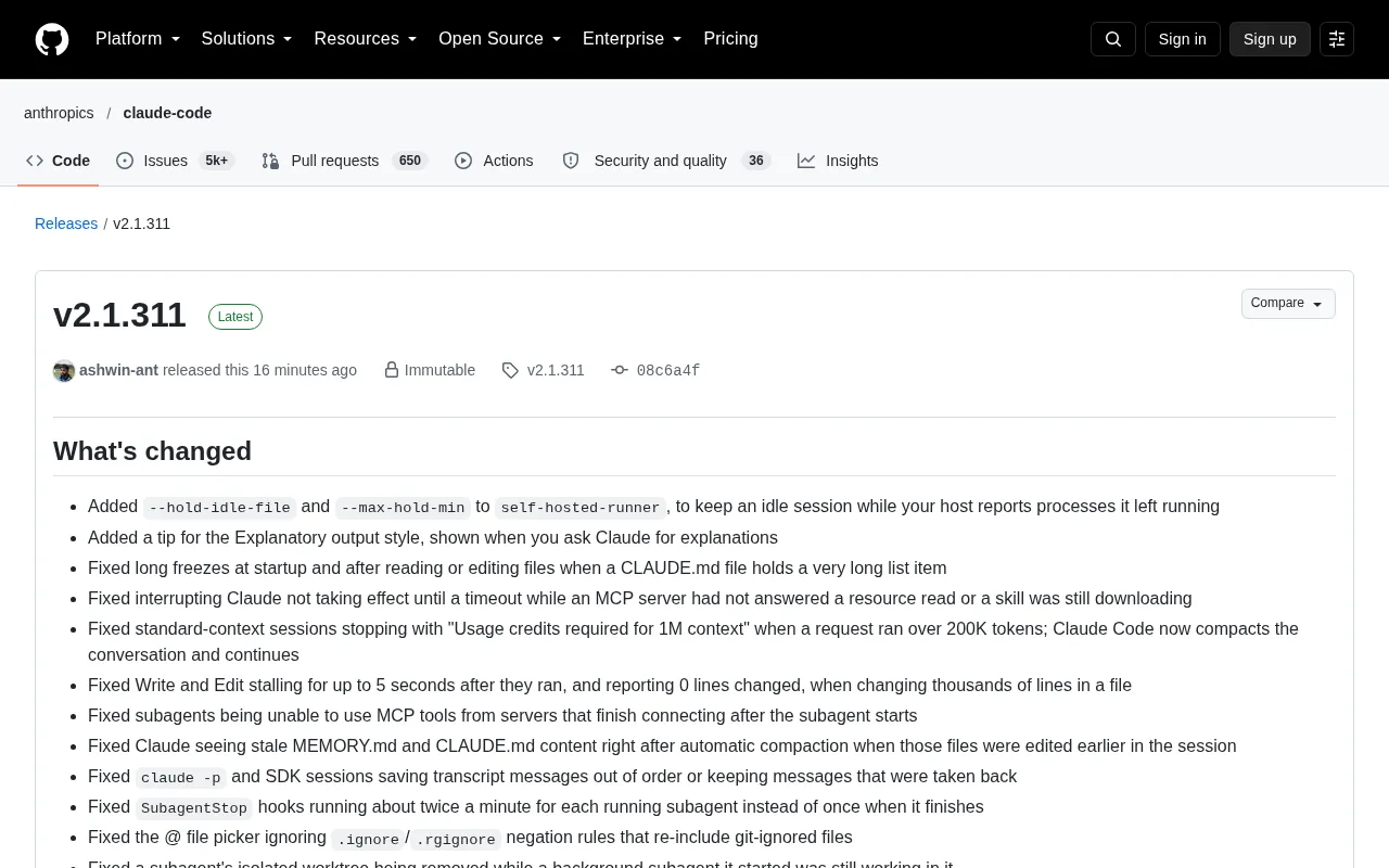 Claude Code v2.1.311 Update Analysis: Long-Context Compaction and MCP Stability Fixes