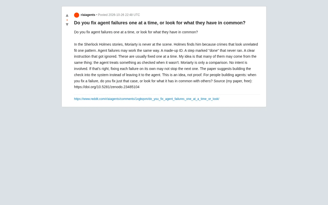 AI Agents Keep Making the Same Mistakes? Try Looking for Common Ground