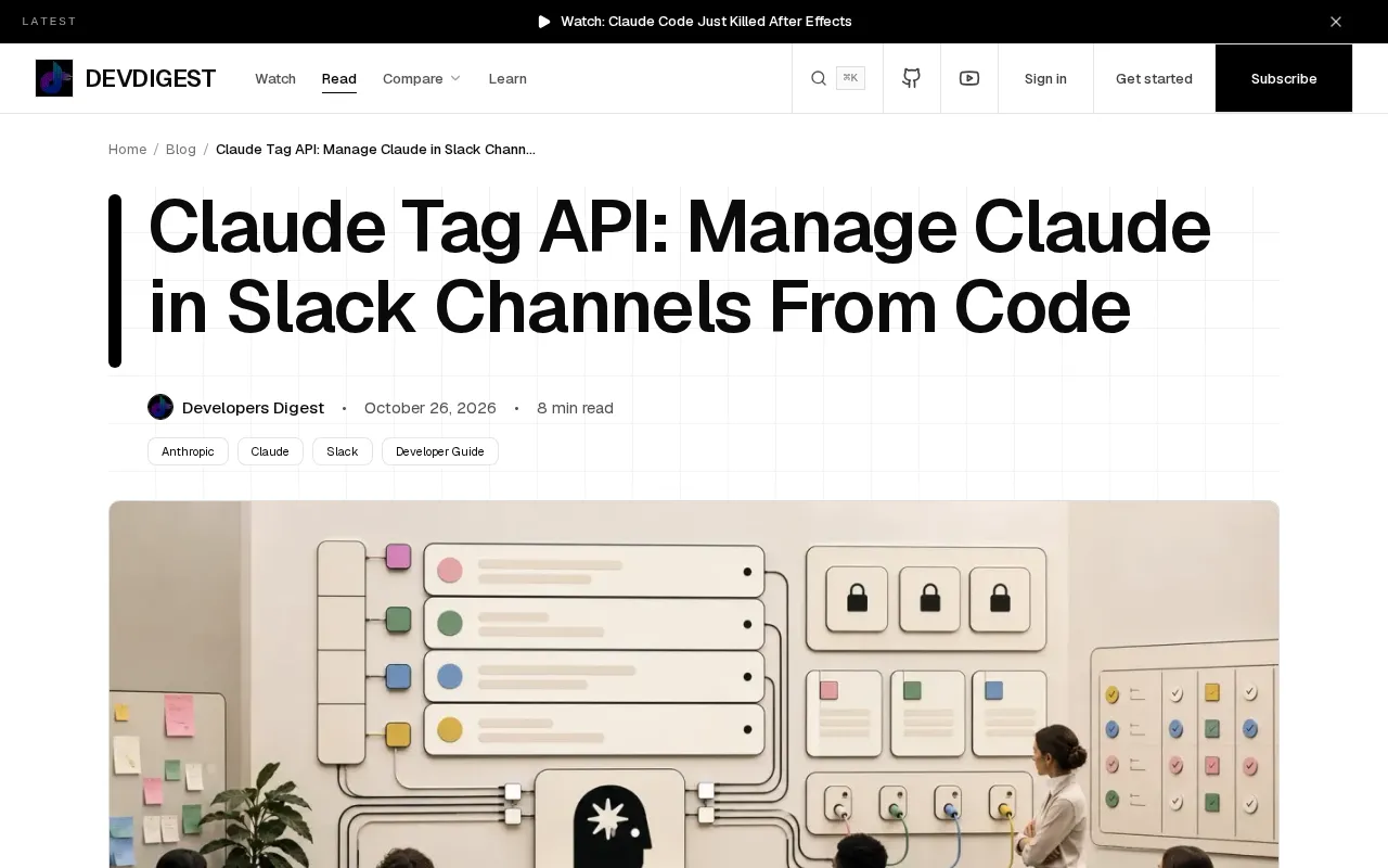 Claude Tag API Released: Manage Claude in Slack Channels with Code