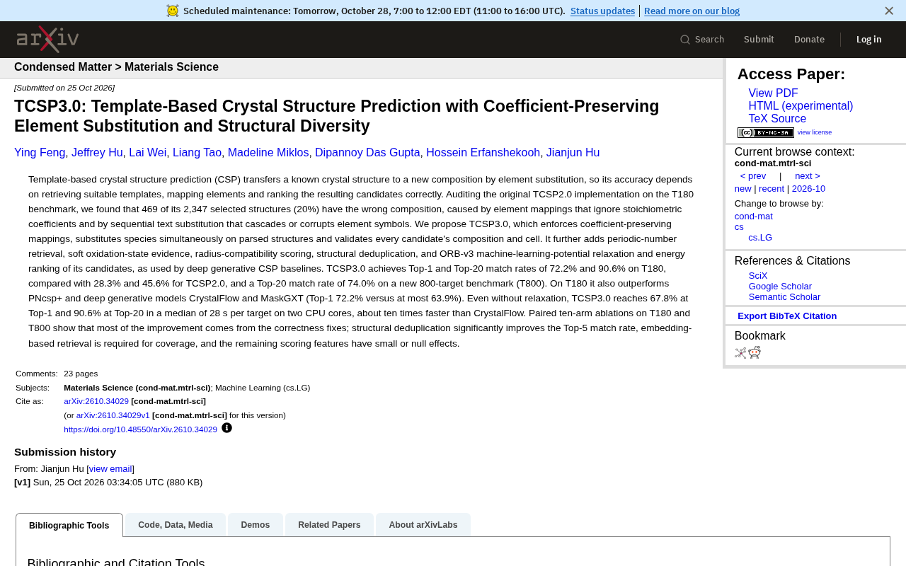 TCSP3.0 Solves Crystal Structure Prediction Challenges: Element Replacement Fixes and Performance Leap