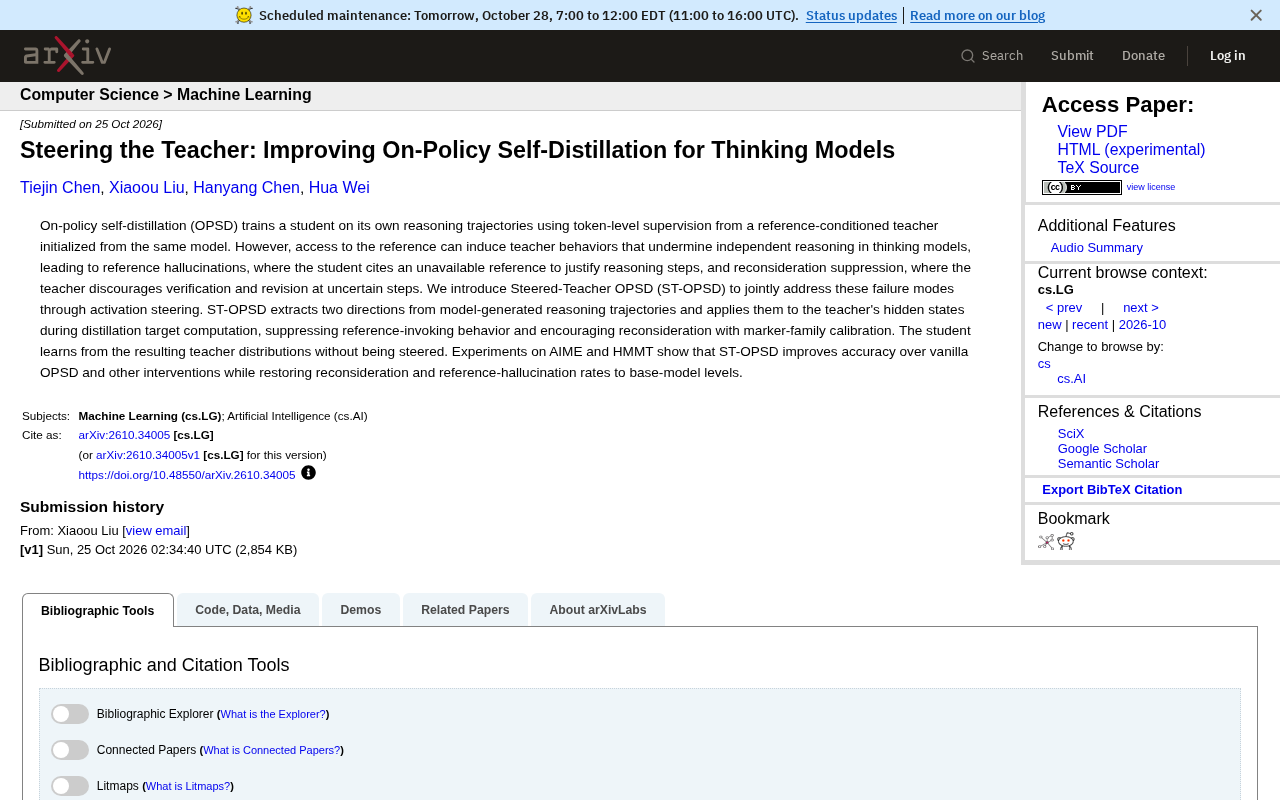 Improving On-Policy Self-Distillation for Thinking Models with Activation Steering
