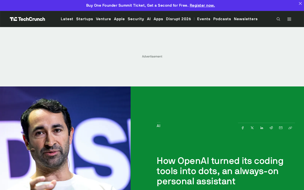 OpenAI Turns Its Coding Tool Into dots: An Always-On Personal Assistant
