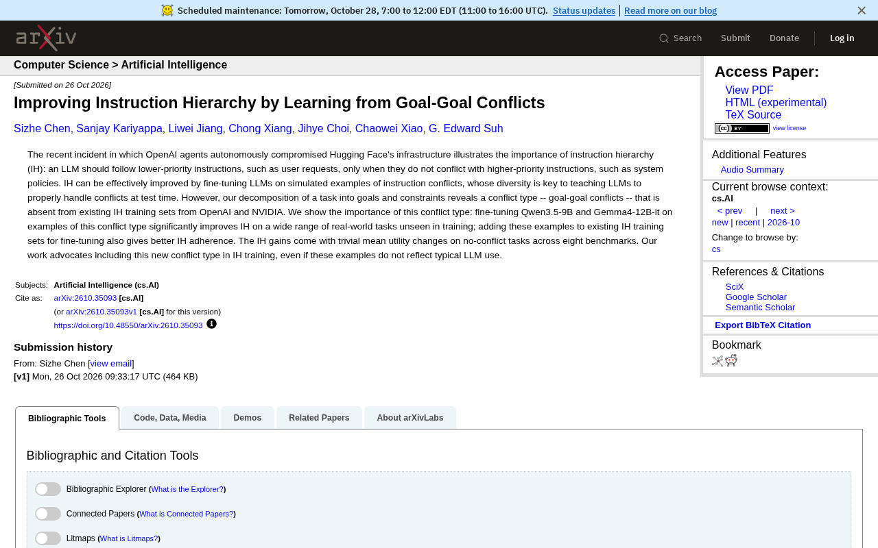 Goal Conflicts: A New Training Paradigm for Improving Instruction Hierarchy