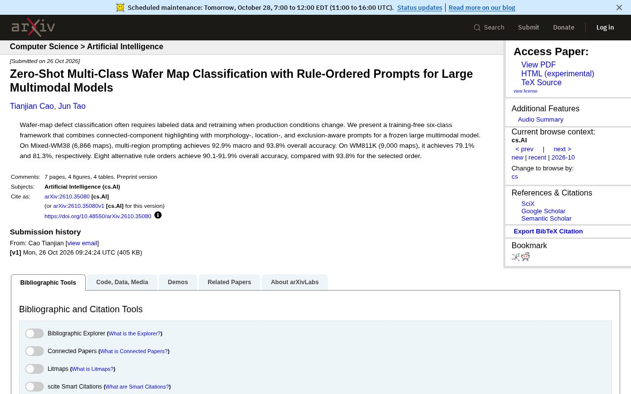 Schematic of the zero-shot wafer map classification framework