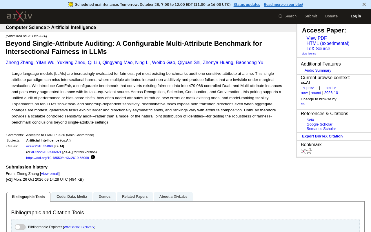 ComFair: A Multi-Attribute Joint Fairness Benchmark Revealing Intersectional Harms in LLMs
