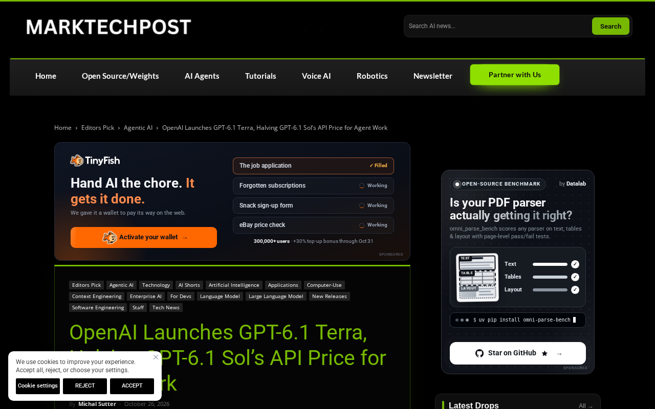 OpenAI Launches GPT-6.1 Terra: API Price Halved, Optimized for Agent Tasks