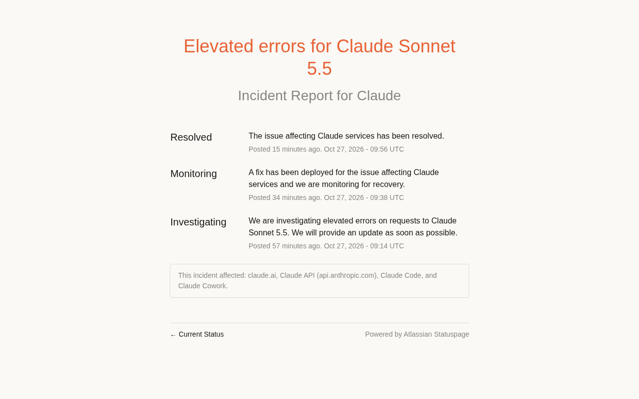 Claude Sonnet 5.5 Outage: What It Reveals About AI Service Stability