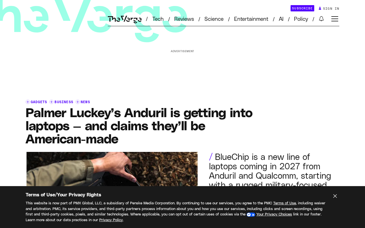Anduril Teams Up with Qualcomm to Build US-Made BlueChip Laptops, Military Prototype Revealed