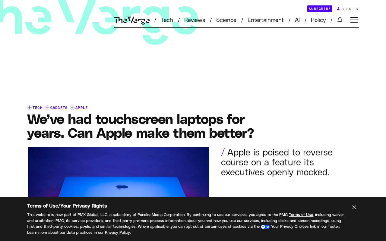 Apple's Touchscreen MacBook Is Coming: Can a Late Innovation Win From Behind?