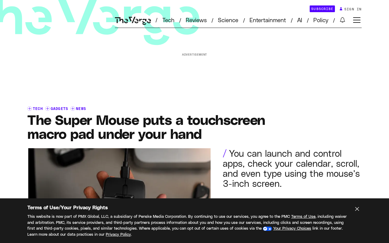 Super Mouse: A Mouse with a Touchscreen Macro Keyboard — Can It Replace Your Desktop Peripherals?
