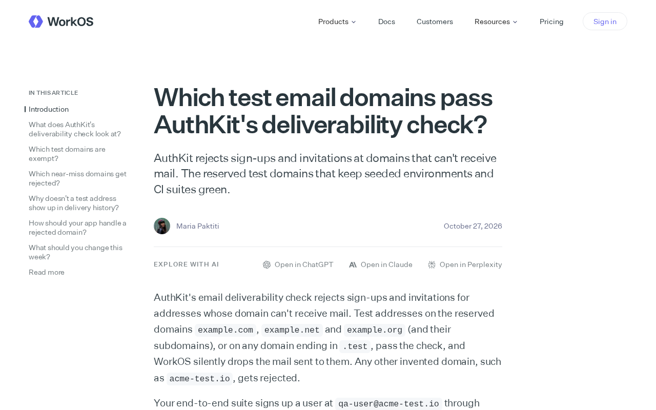 AuthKit Test Email Domains: Which Ones Pass Deliverability Checks?