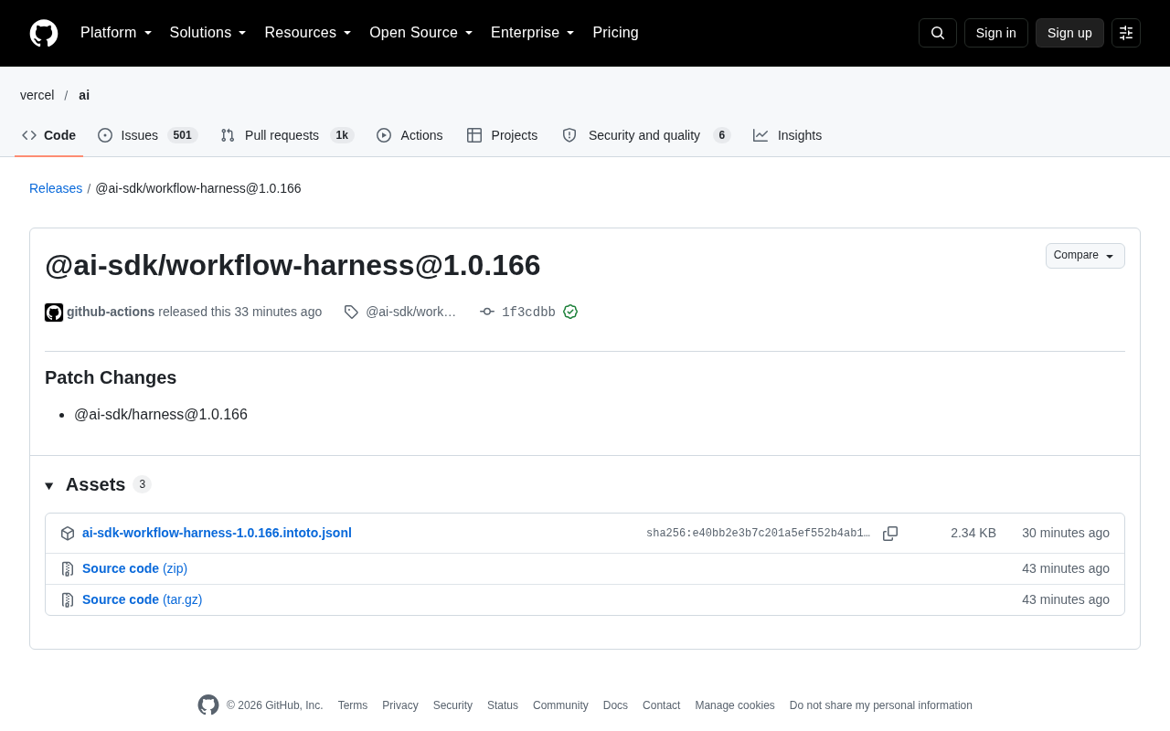 AI SDK Workflow Harness Patch Update: Parsing the Patch Changes