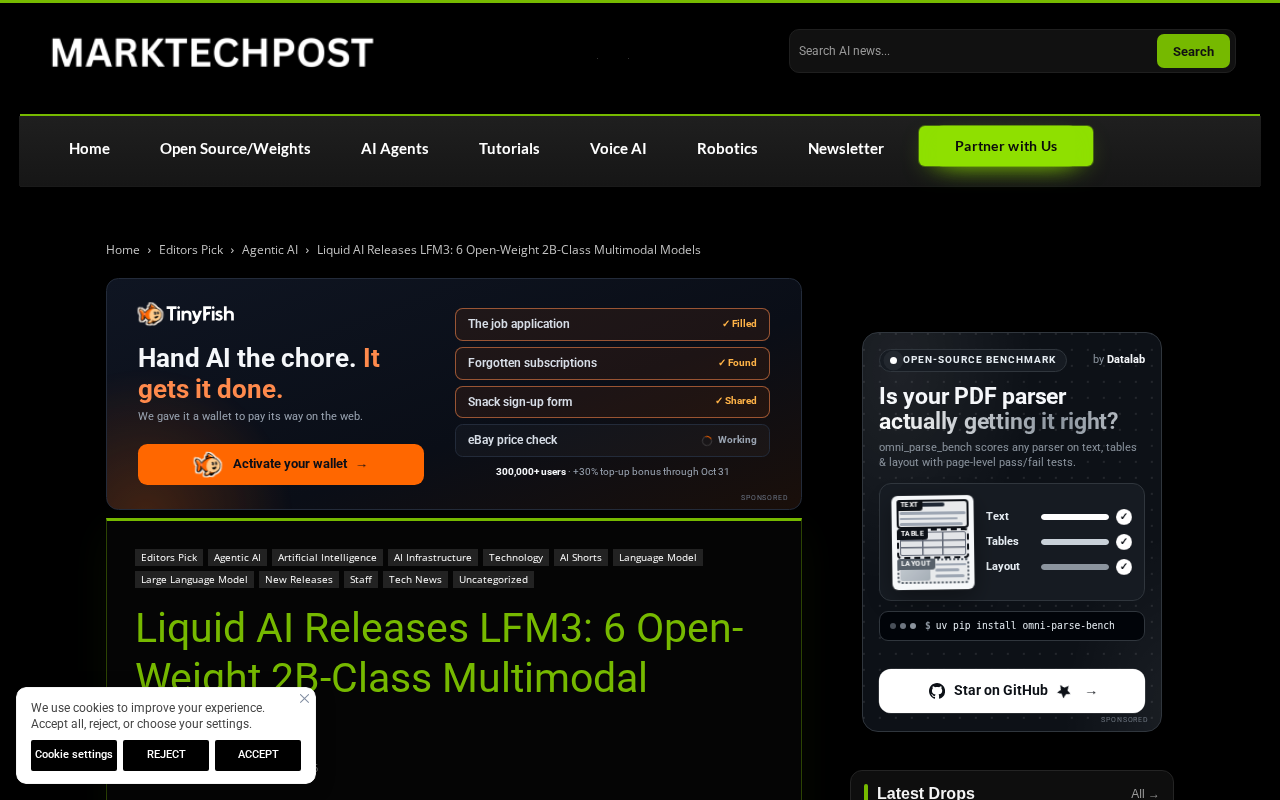 Liquid AI Releases LFM3: Six 2B-Class Open-Source Multimodal Models