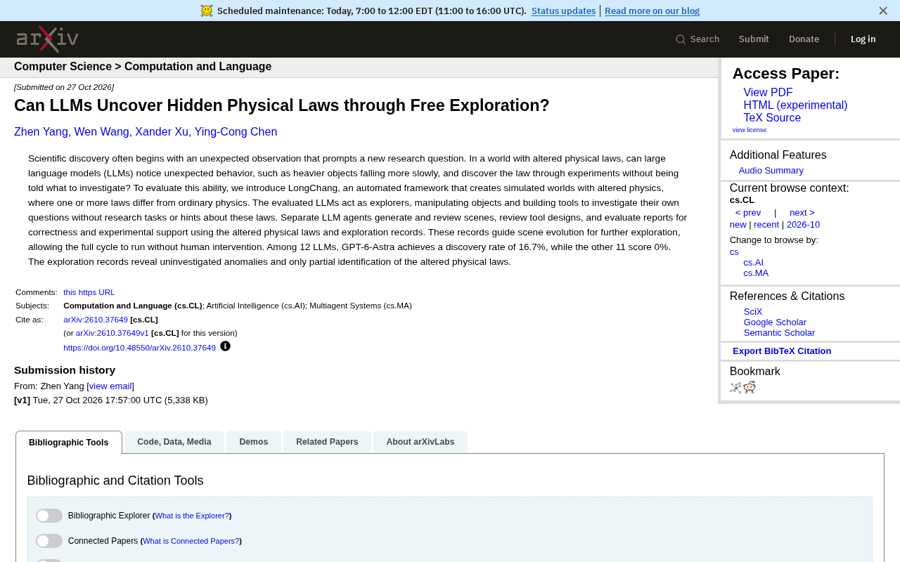 Can LLMs Autonomously Discover Hidden Physical Laws? A New Study Weighs In