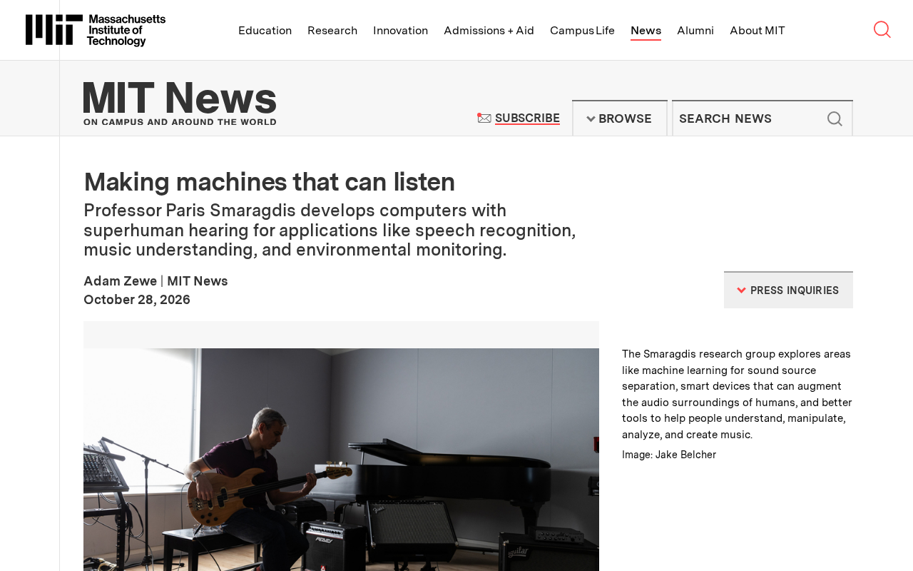 rss source: Making machines that can listen